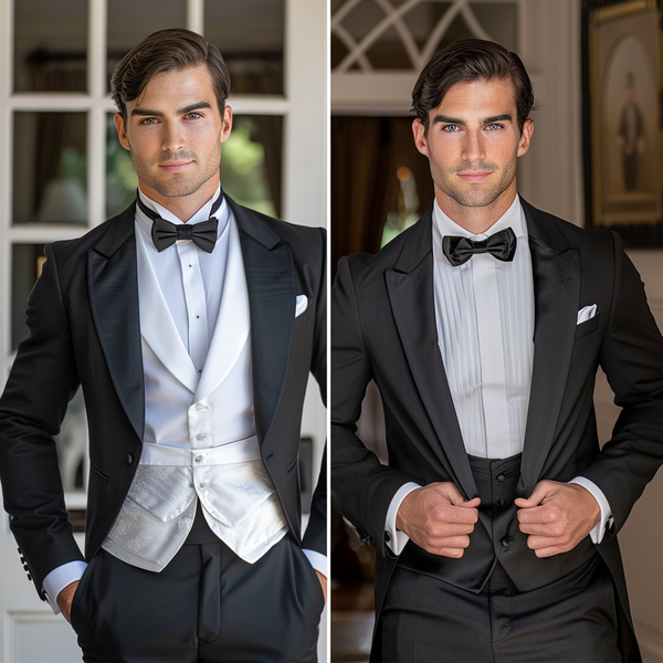 Tuxedo shirt no cumberbund top