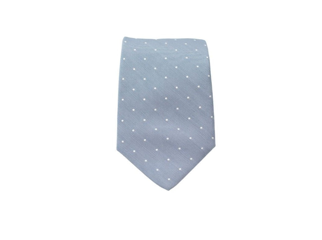 Dusty Blue Dot Necktie High Cotton
