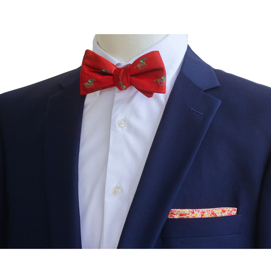 Run for the Roses Red Floral Pocket Square