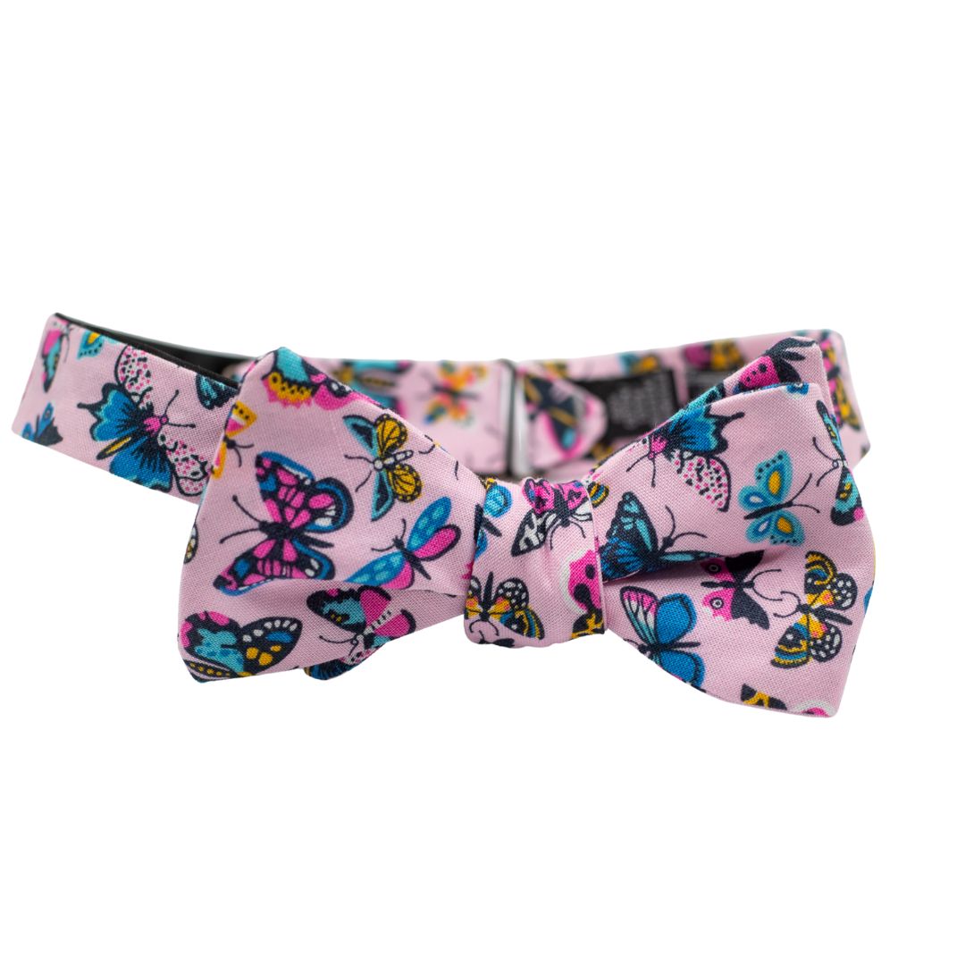 Social Butterfly Bow Tie - Pink High Cotton