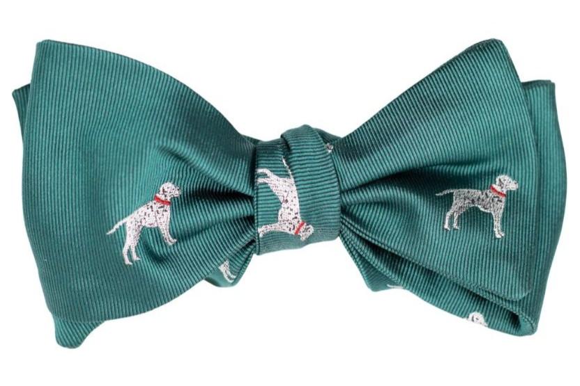 Dalmatian Dog Bow Tie - Emerald Green High Cotton