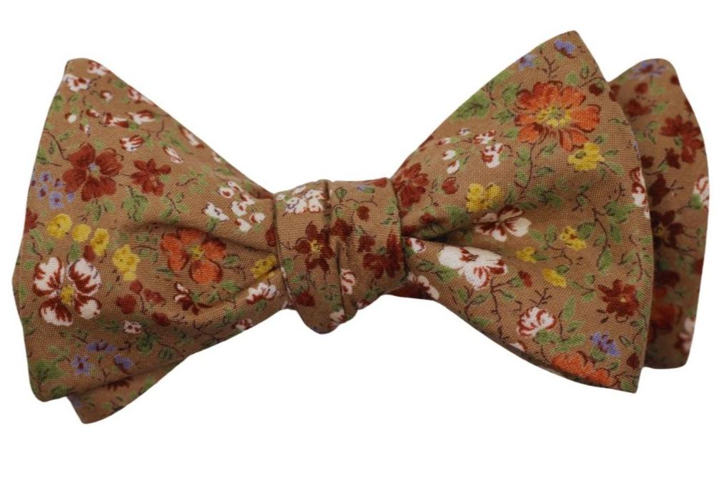 Rustic Floral Cotton Bow Tie High Cotton