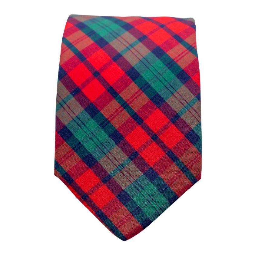 Winter Lodge Plaid Cotton Necktie High Cotton