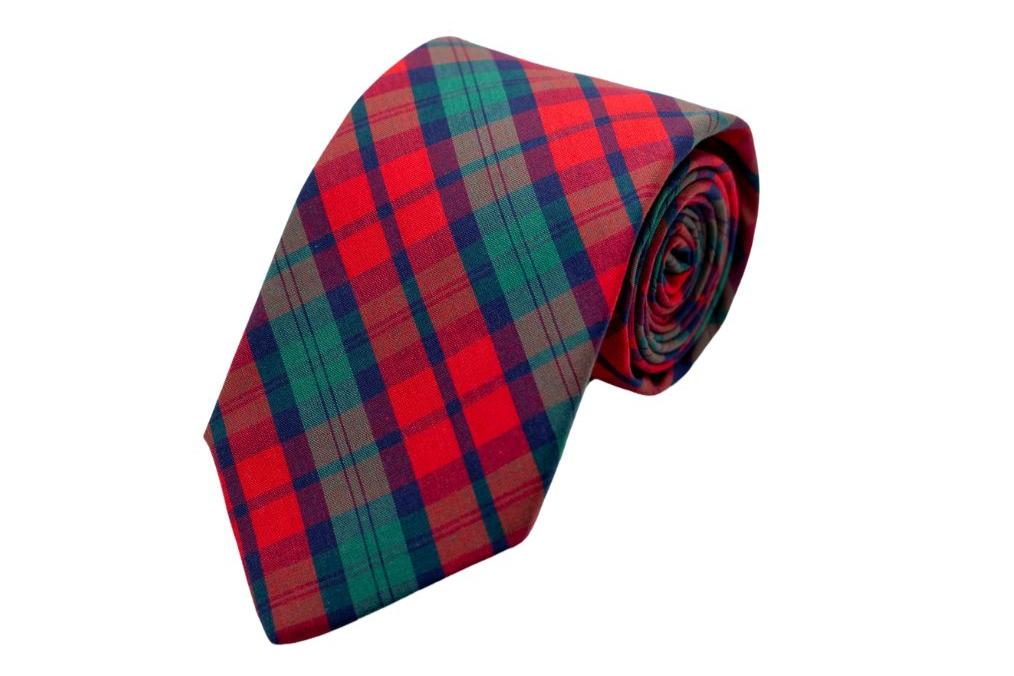 Winter Lodge Plaid Cotton Necktie High Cotton