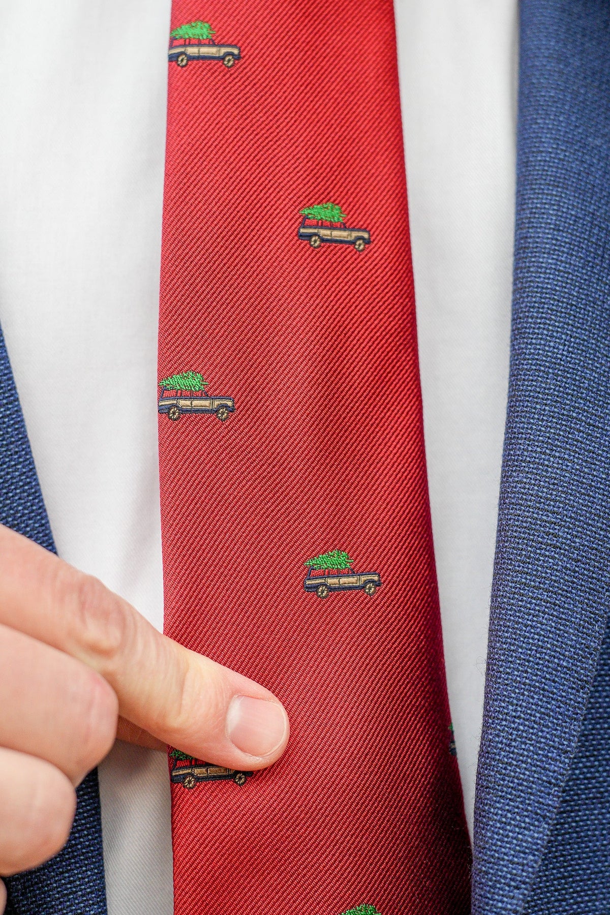 Christmas Woody Necktie - Red High Cotton