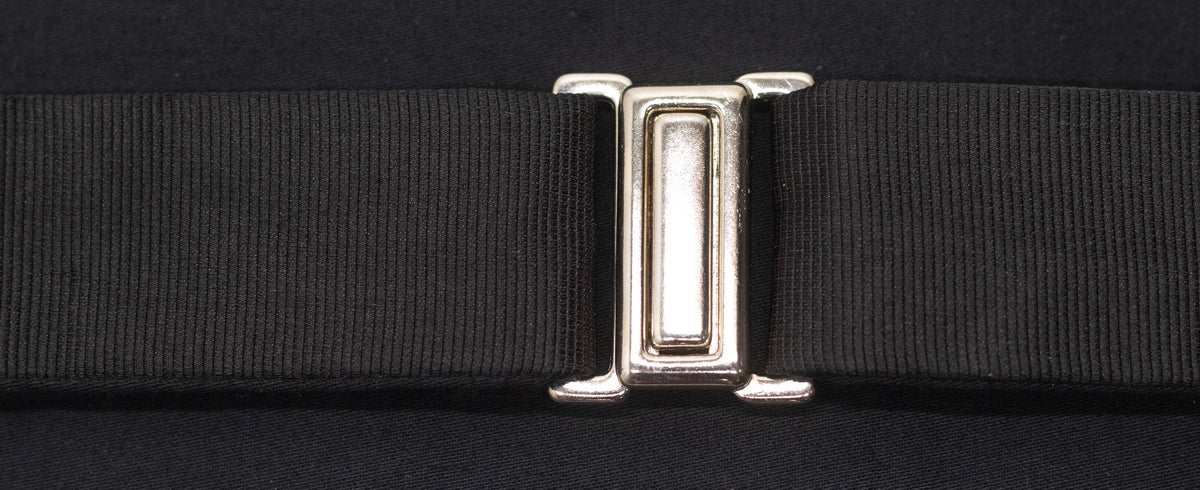 Black Silk Faille Tuxedo Cummerbund Set High Cotton