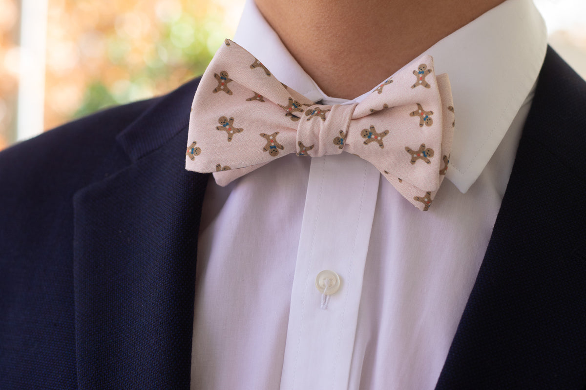 Gingerbread Man Cotton Bow Tie
