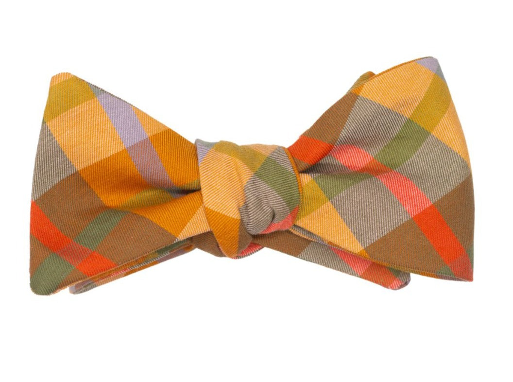 Autumn Plaid Cotton Bow Tie High Cotton