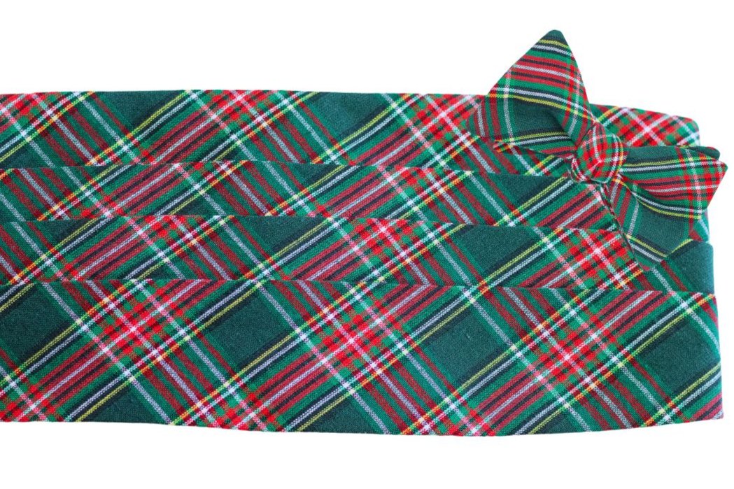 Evergreen Holiday Plaid Cummerbund Set High Cotton