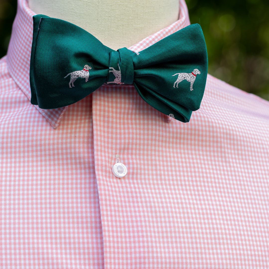 Dalmatian Dog Bow Tie - Emerald Green High Cotton
