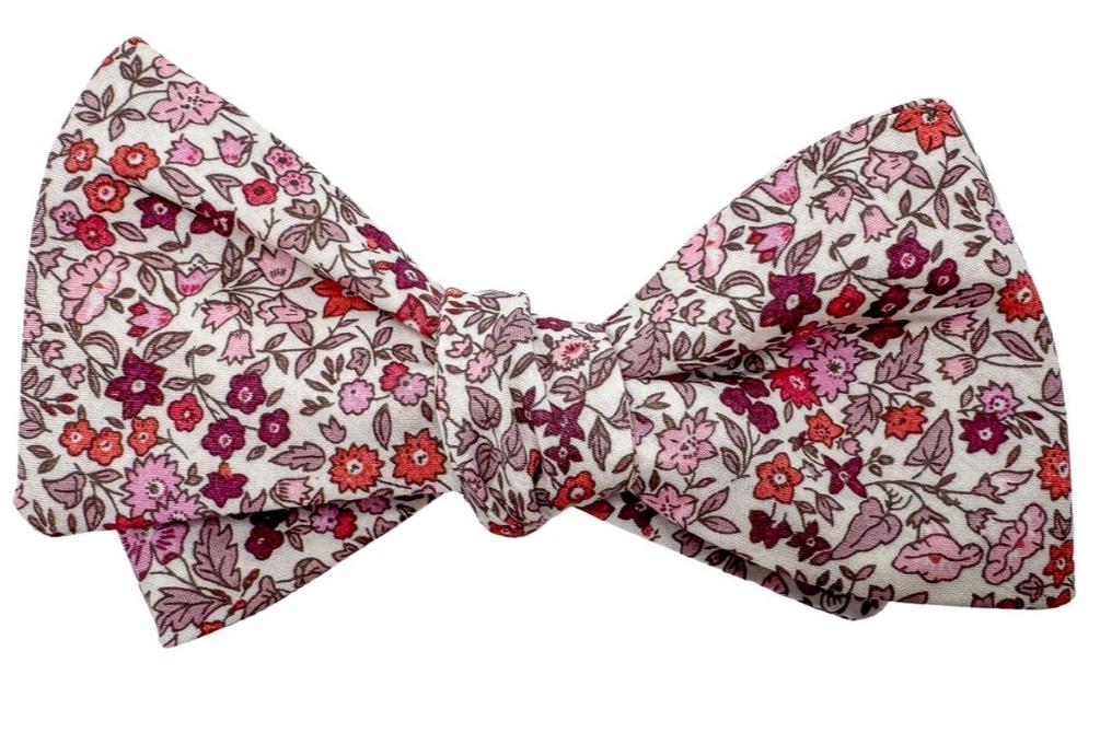 Burgundy Blossom Bliss Bow Tie High Cotton