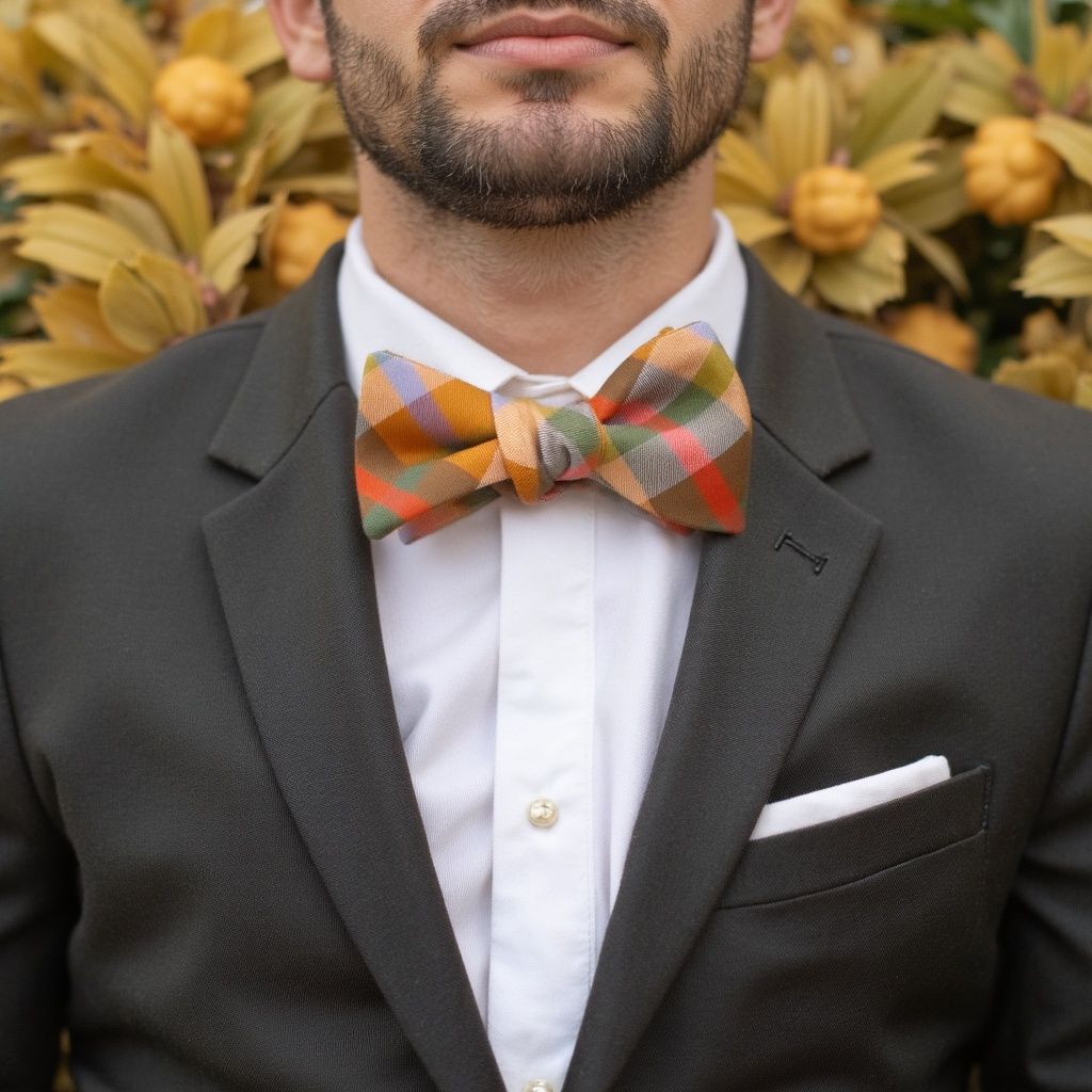 Autumn Plaid Cotton Bow Tie High Cotton