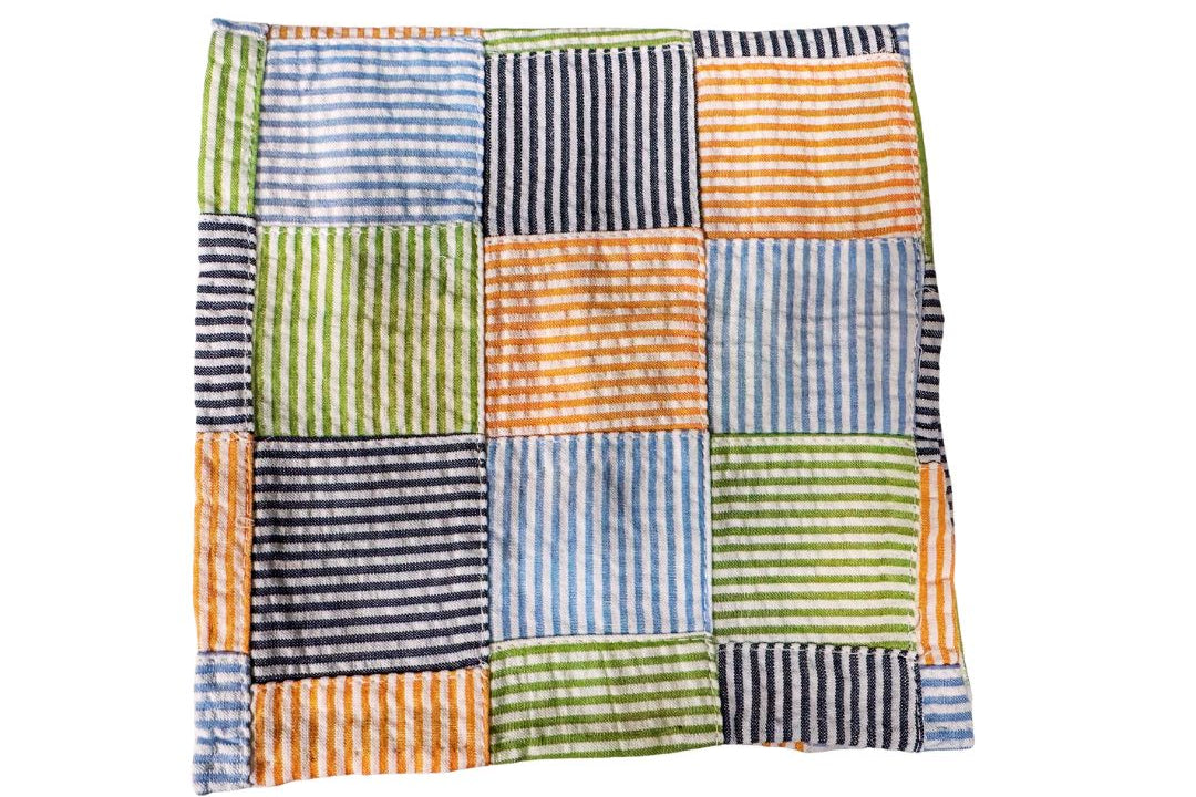 The Infield Patchwork Seersucker Pocket Square