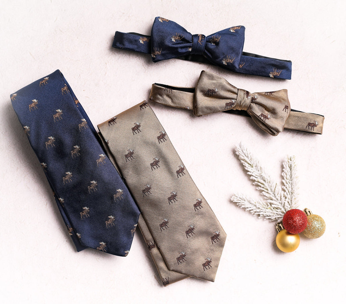 Moose Bow Tie - Khaki High Cotton