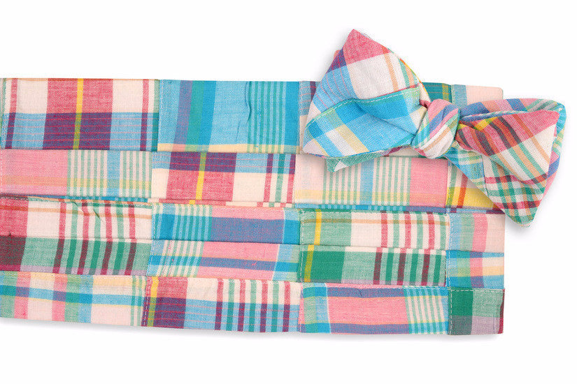 Mulligan Madras Cummerbund Set High Cotton Ties
