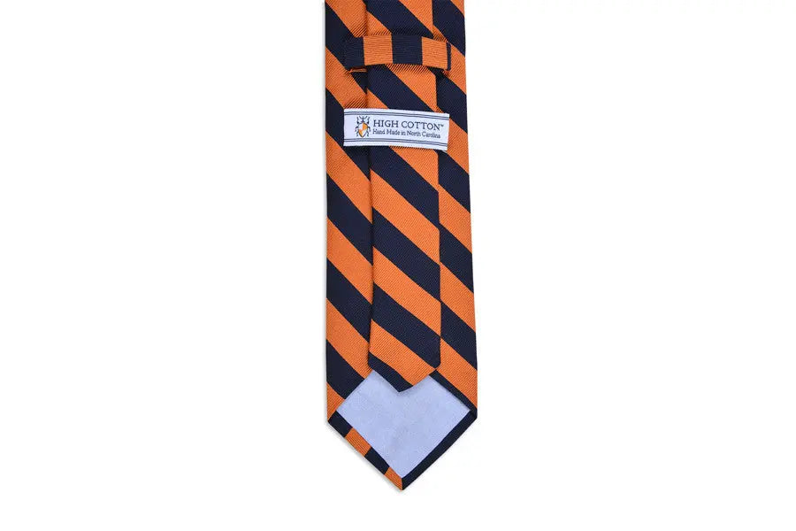 All American Stripe Necktie - Orange and Navy