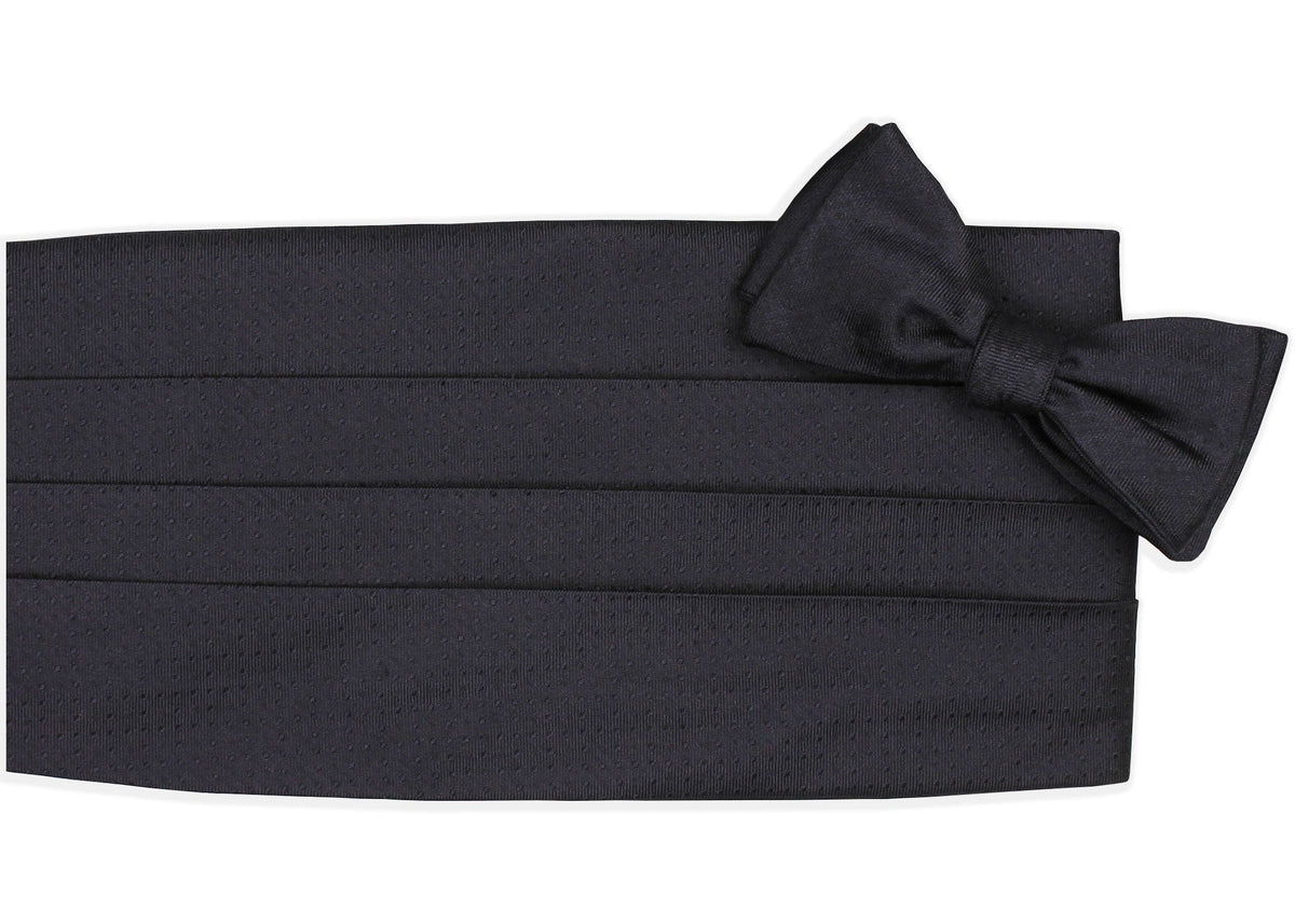 Midnight Blue Spin Dot Cummerbund Set High Cotton