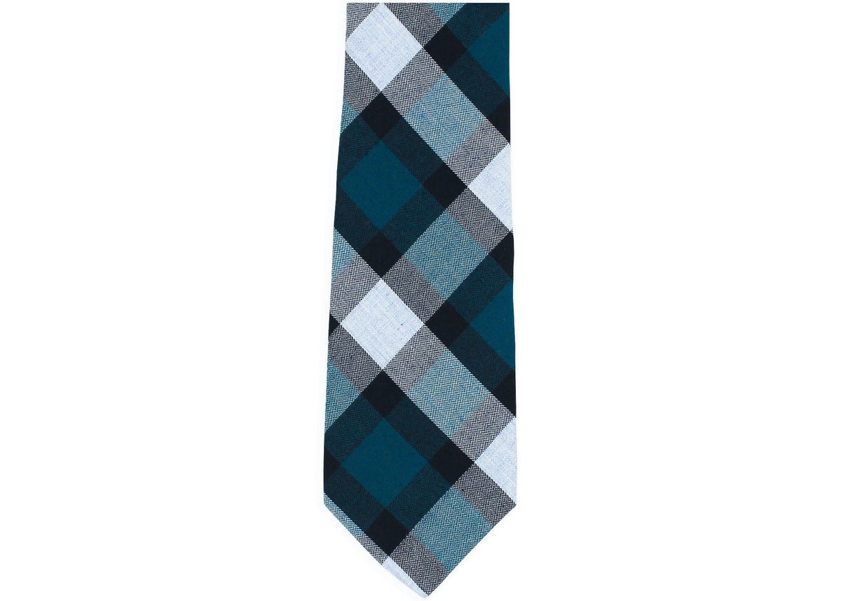 Nordic Plaid Necktie - Peacock High Cotton