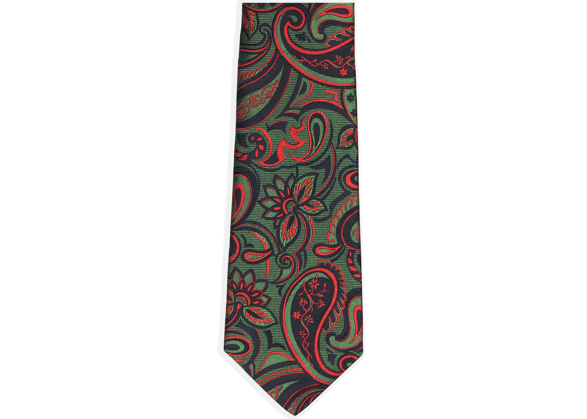 Christmas Party Paisley Necktie High Cotton
