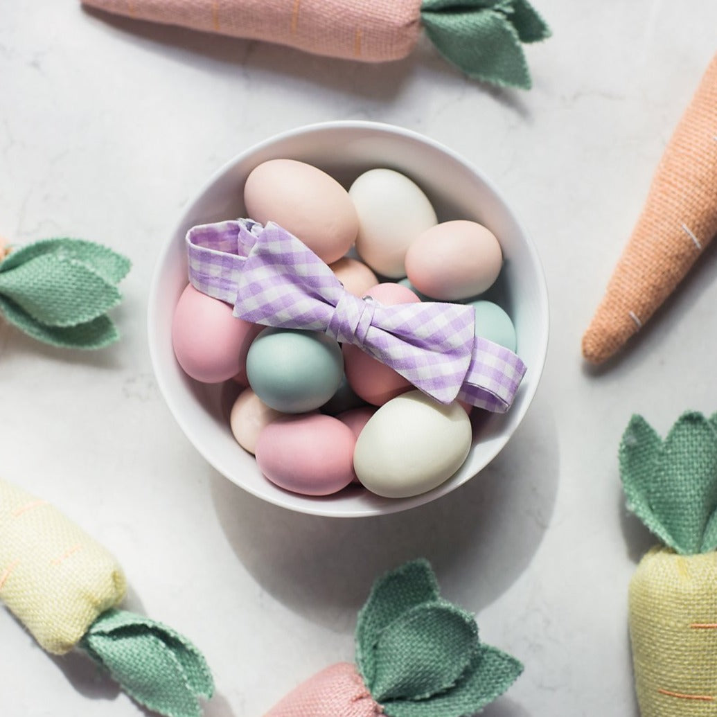 Lavender Check Boy's Bow Tie High Cotton Ties