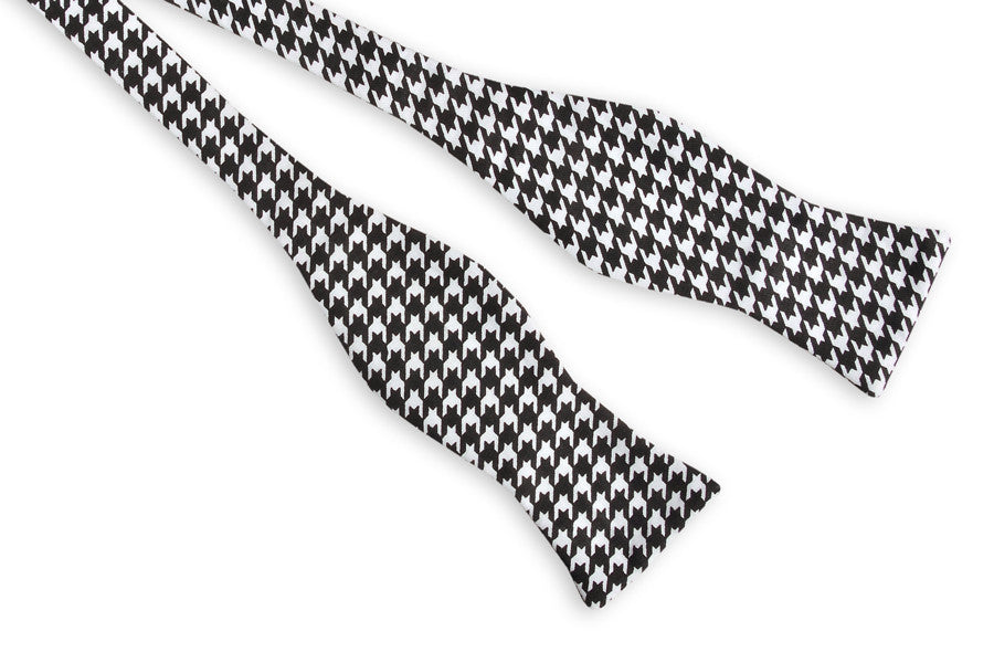 Black Houndstooth Bow Tie
