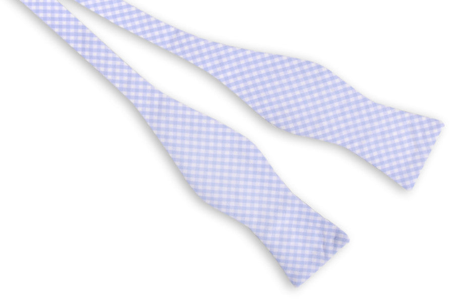 Carolina Blue Gingham Bow Tie High Cotton Ties