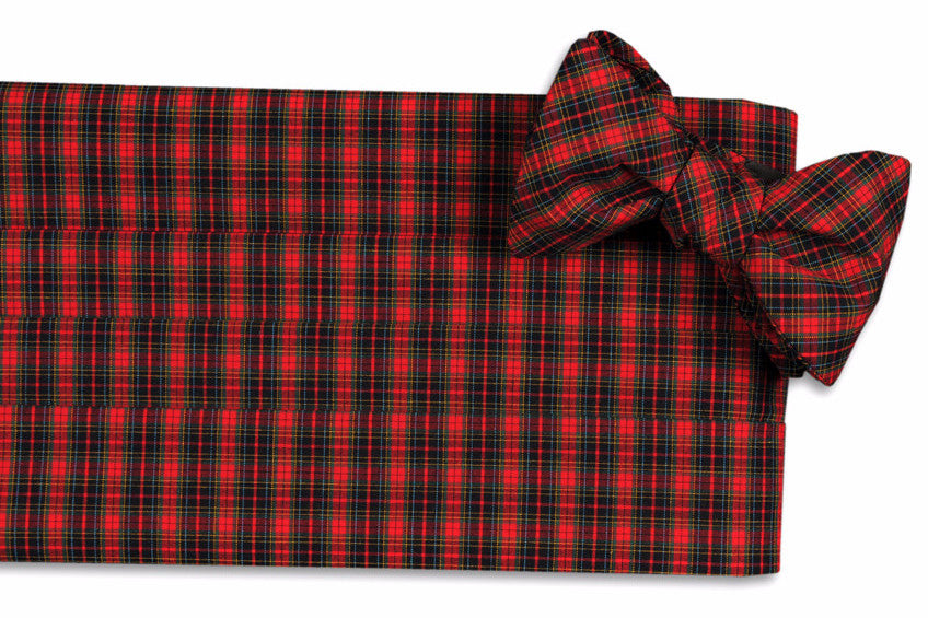 Mountain Resort Plaid Cummerbund Set High Cotton Ties