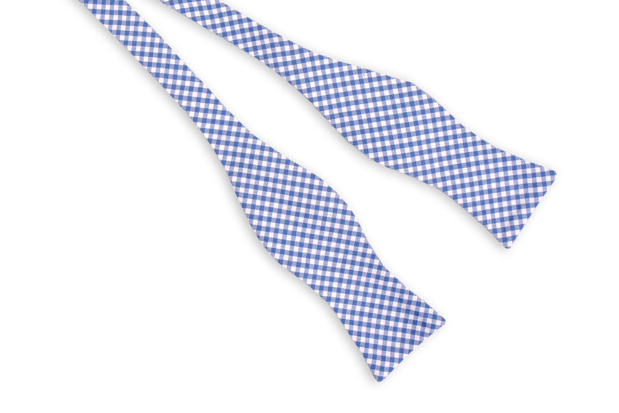 Royal Blue Gingham Bow Tie