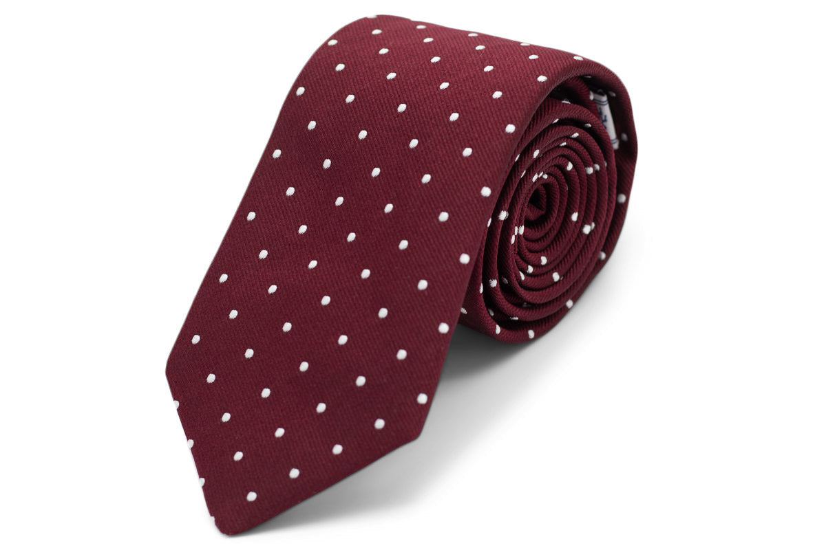 Cabernet Dot Necktie High Cotton