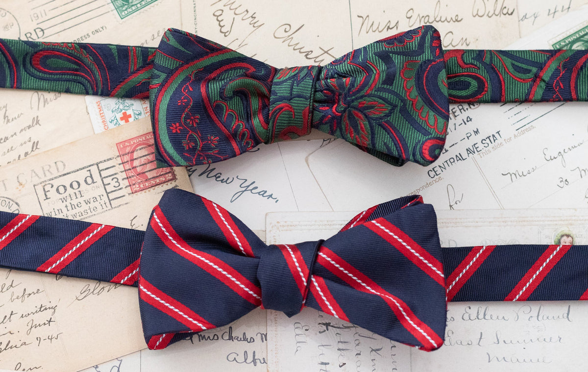 Sailors Stitch Stripe Bow Tie High Cotton