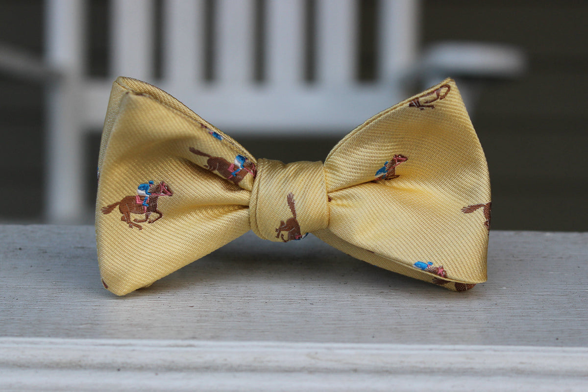 Cocky Jockey Bow Tie - Yellow High Cotton