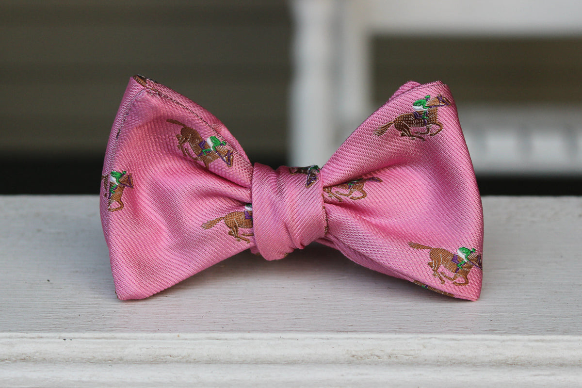 Cocky Jockey Bow Tie - Pink High Cotton