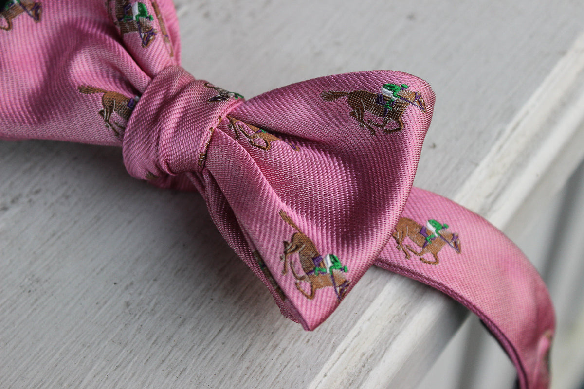Cocky Jockey Bow Tie - Pink High Cotton
