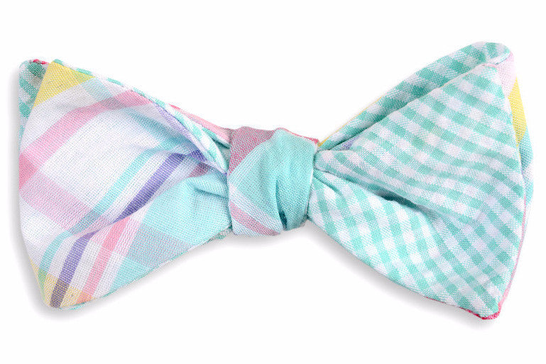 Palmetto Plaid Reversible Bow Tie High Cotton Ties