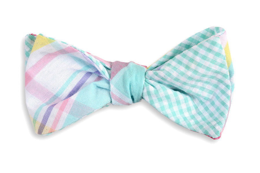 Palmetto Plaid Reversible Bow Tie High Cotton Ties