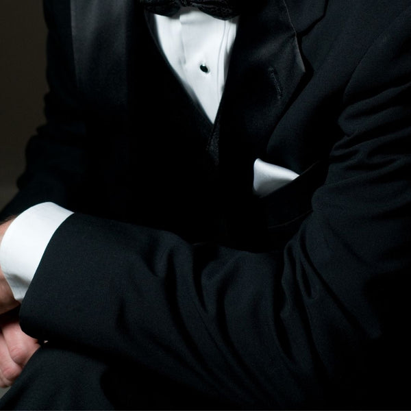 White Silk Pocket Square | Silk Tuxedo Pocket Squares for Men - High Cotton