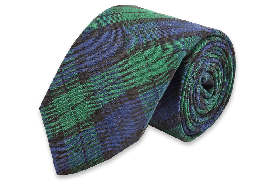 Black Watch Tartan Necktie High Cotton