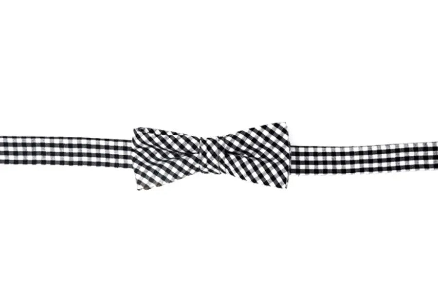 Black Gingham Boy's Bow