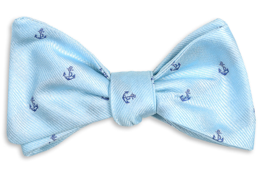 Cape Fear Anchor Bow Tie - Blue High Cotton