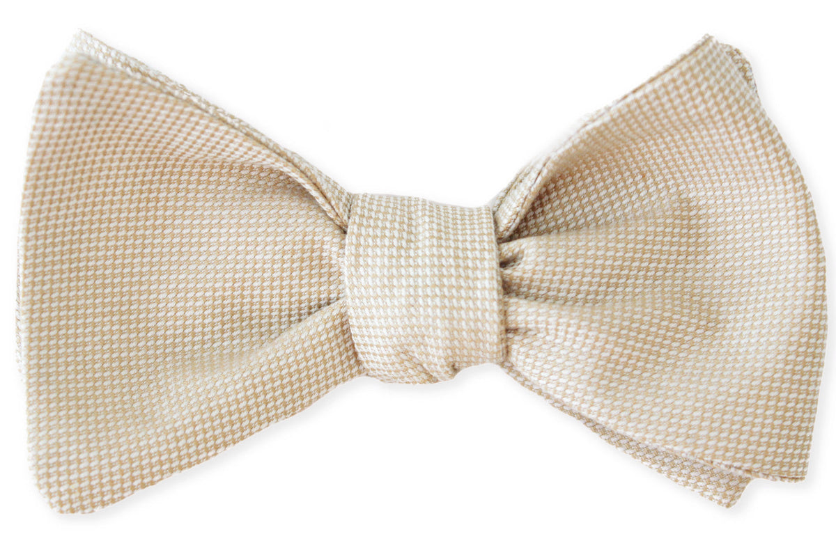 Champagne Royal Oxford Bow Tie High Cotton Ties