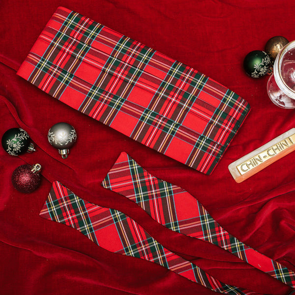 Cocoa and Mistletoe Cummerbund Set USA Made Cummerbunds High Cotton