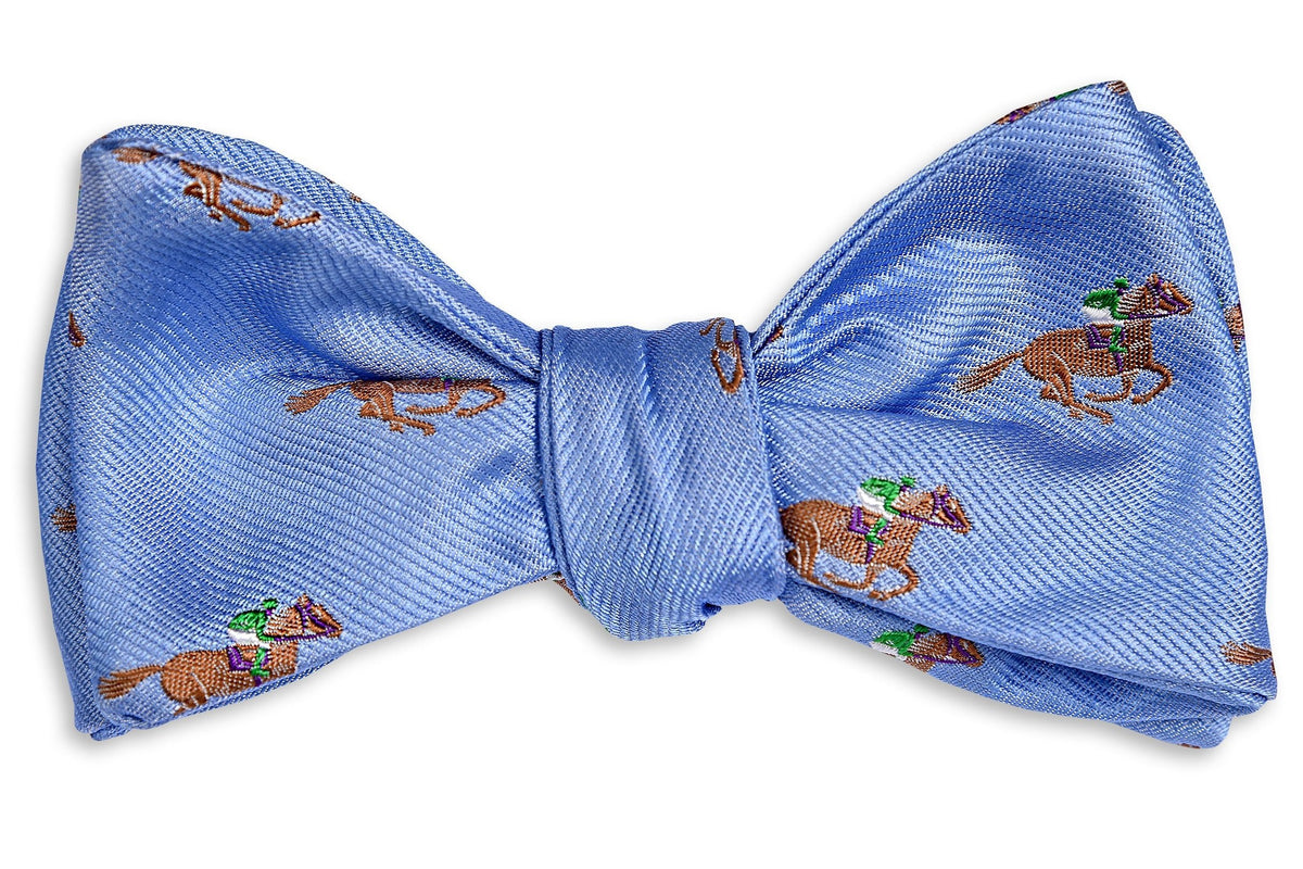 Cocky Jockey Bow Tie - Blue High Cotton