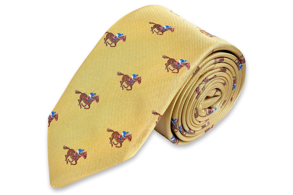 Cocky Jockey Necktie - Yellow