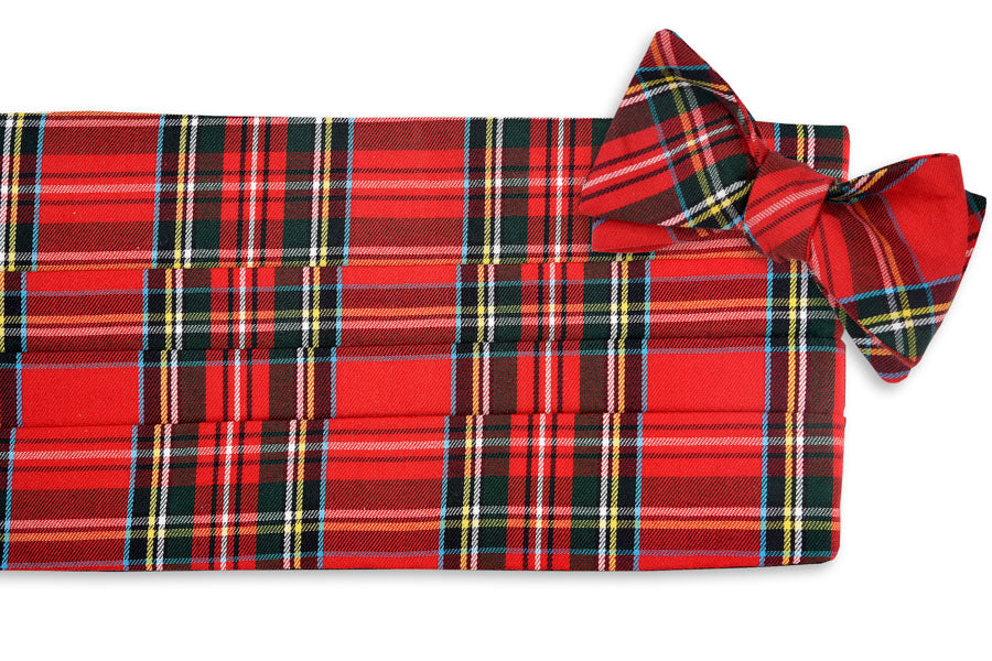 Cocoa and Mistletoe Cummerbund Set High Cotton Ties