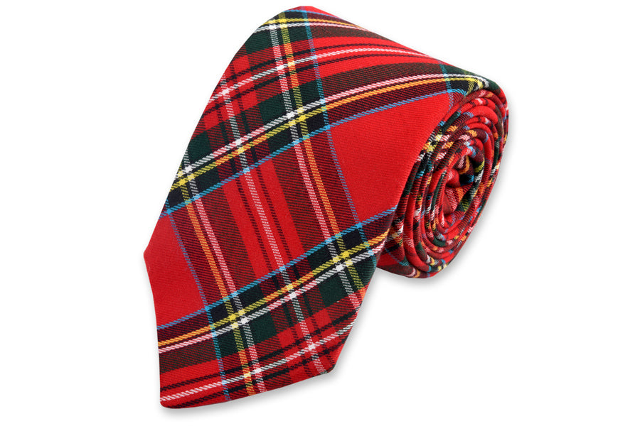 Cocoa and Mistletoe Necktie High Cotton Ties