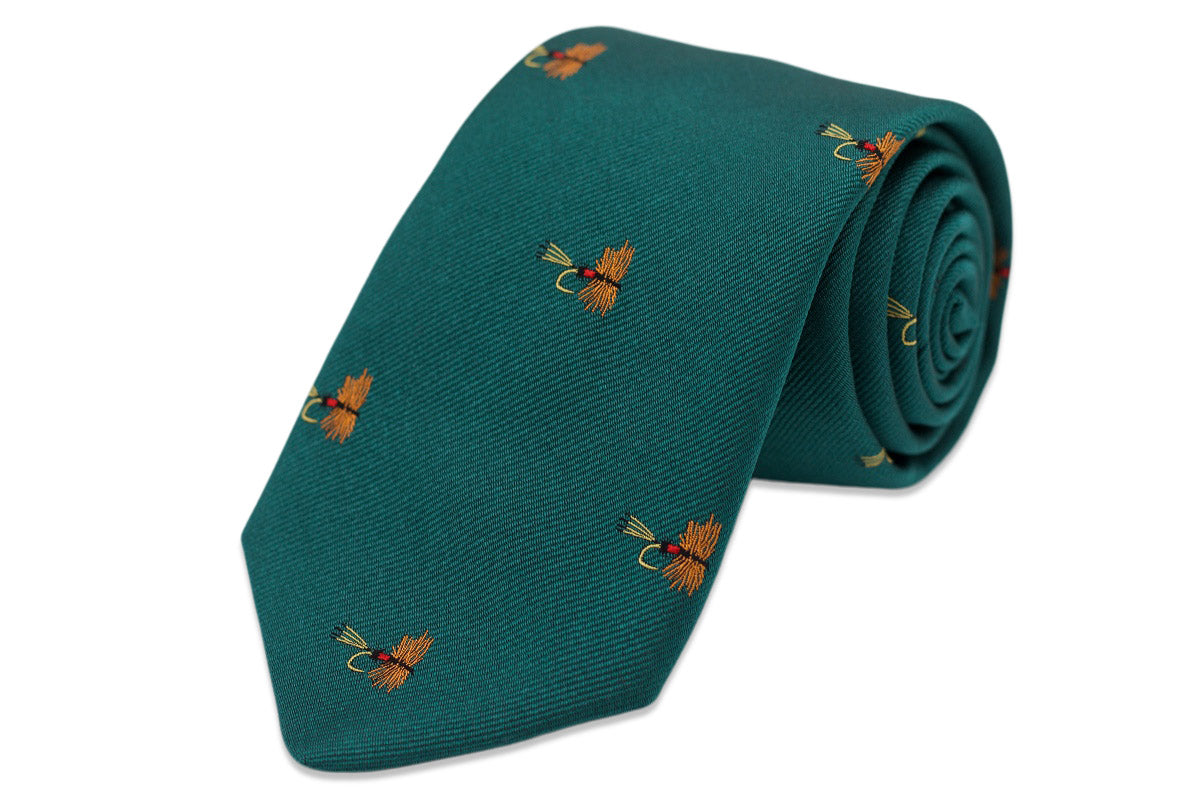 Emerald Trout Fly Necktie High Cotton