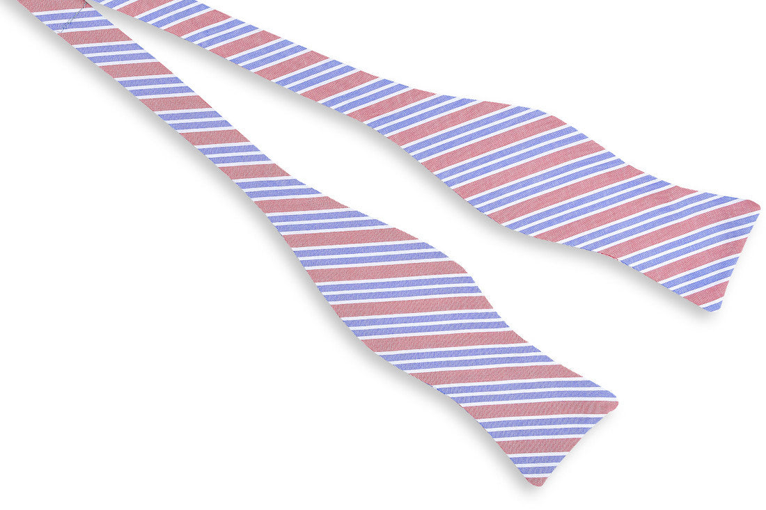 Front Porch Stripe Bow Tie - Cherry
