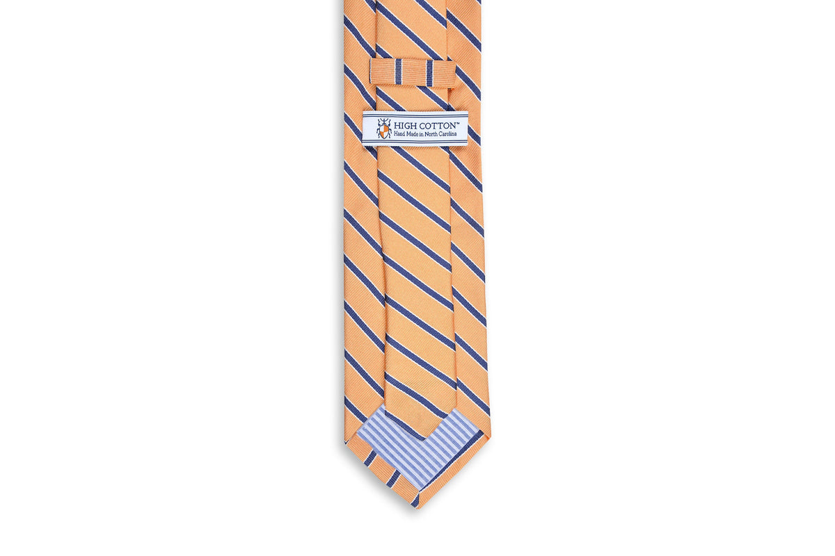 Springtime Stripe Necktie - Orange Peel High Cotton Ties