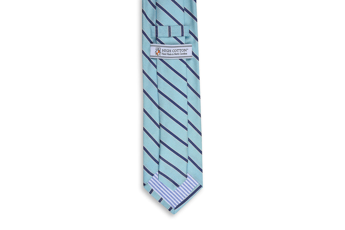 Serendipity Stripe Necktie - Ice Blue High Cotton Ties
