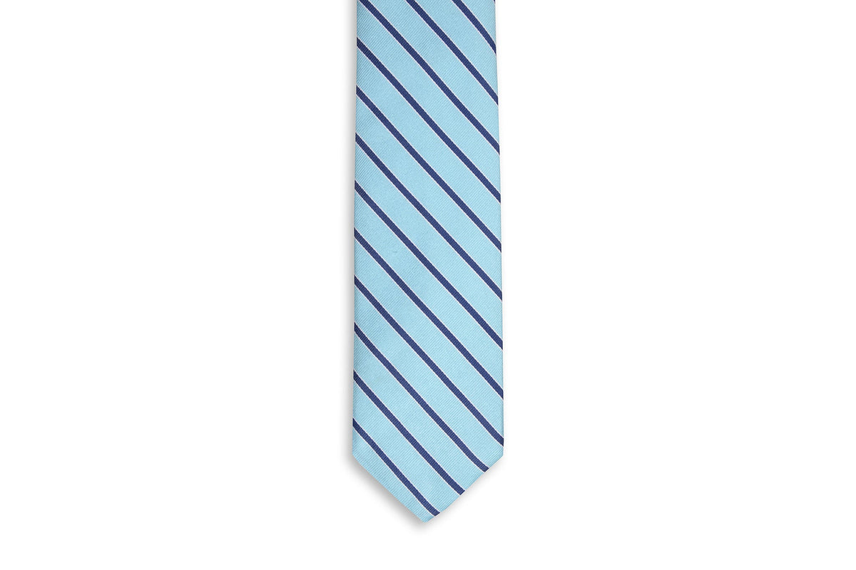 Serendipity Stripe Necktie - Ice Blue High Cotton Ties